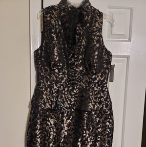 Jessica Howard Ladies Dress- Black/ Bronze- Size 12
